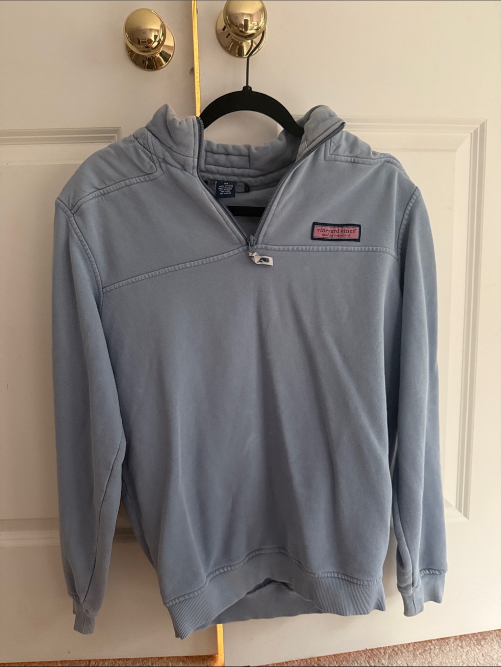 Vineyard Vines Pastel Blue Half-Zip Shep Shirt Pullover